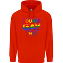 Sounds Gay I'm in Funny LGBT Mens 80% Cotton Hoodie Bright Red