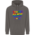 Sounds Gay I'm in Funny LGBT Mens 80% Cotton Hoodie Charcoal