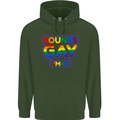 Sounds Gay I'm in Funny LGBT Mens 80% Cotton Hoodie Forest Green