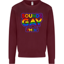 Sounds Gay I'm in Funny LGBT Mens Sweatshirt Jumper Maroon