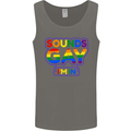 Sounds Gay I'm in Funny LGBT Mens Vest Tank Top Charcoal