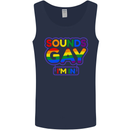 Sounds Gay I'm in Funny LGBT Mens Vest Tank Top Navy Blue