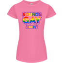 Sounds Gay I'm in Funny LGBT Womens Petite Cut T-Shirt Azalea