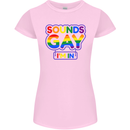 Sounds Gay I'm in Funny LGBT Womens Petite Cut T-Shirt Light Pink
