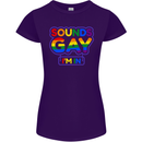 Sounds Gay I'm in Funny LGBT Womens Petite Cut T-Shirt Purple