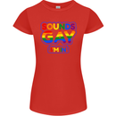 Sounds Gay I'm in Funny LGBT Womens Petite Cut T-Shirt Red