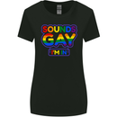 Sounds Gay I'm in Funny LGBT Womens Wider Cut T-Shirt Black