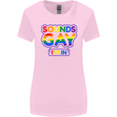 Sounds Gay I'm in Funny LGBT Womens Wider Cut T-Shirt Light Pink