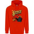 Space Adventure Astronaut Childrens Kids Hoodie Bright Red