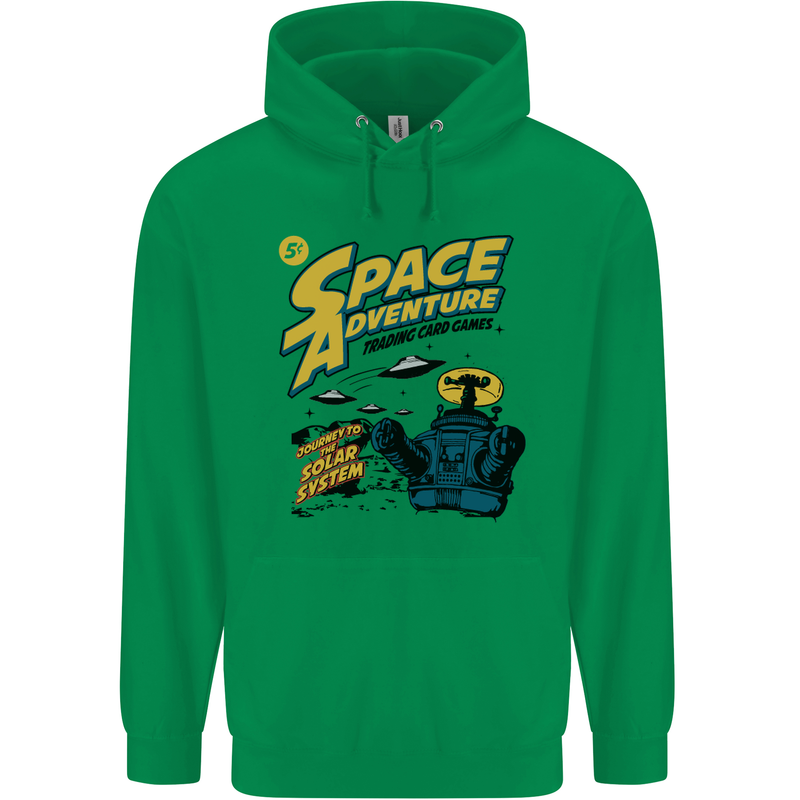 Space Adventure Astronaut Childrens Kids Hoodie Irish Green