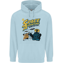 Space Adventure Astronaut Childrens Kids Hoodie Light Blue