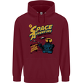 Space Adventure Astronaut Childrens Kids Hoodie Maroon