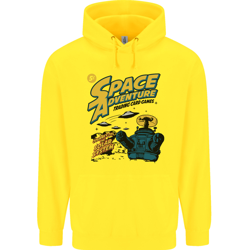 Space Adventure Astronaut Childrens Kids Hoodie Yellow