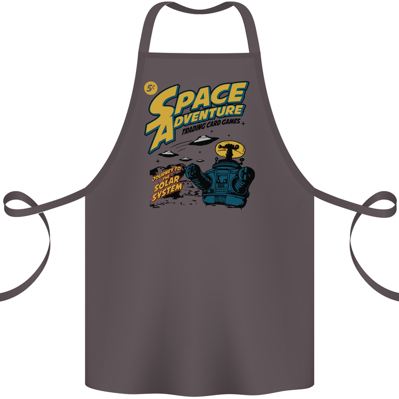 Space Adventure Astronaut Cotton Apron 100% Organic Dark Grey