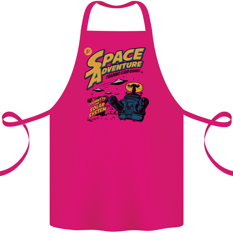 Space Adventure Astronaut Cotton Apron 100% Organic Pink