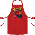 Space Adventure Astronaut Cotton Apron 100% Organic Red