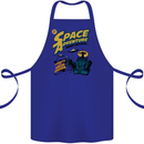 Space Adventure Astronaut Cotton Apron 100% Organic Royal Blue
