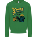 Space Adventure Astronaut Kids Sweatshirt Jumper Irish Green