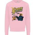 Space Adventure Astronaut Kids Sweatshirt Jumper Light Pink
