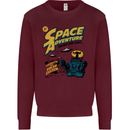 Space Adventure Astronaut Kids Sweatshirt Jumper Maroon