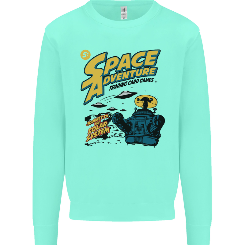 Space Adventure Astronaut Kids Sweatshirt Jumper Peppermint