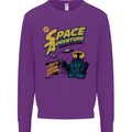 Space Adventure Astronaut Kids Sweatshirt Jumper Purple