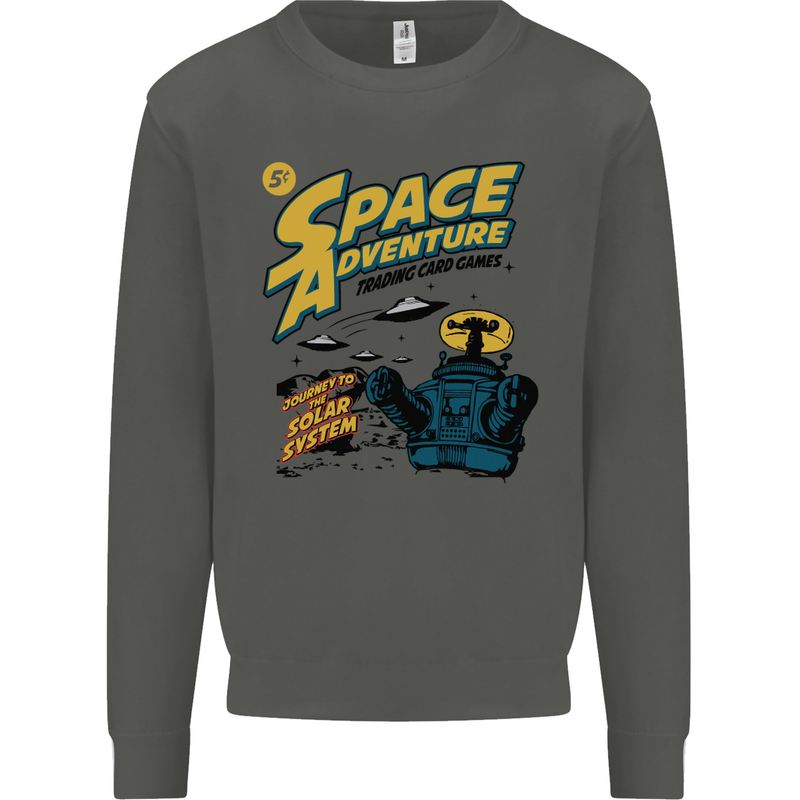 Space Adventure Astronaut Kids Sweatshirt Jumper Storm Grey