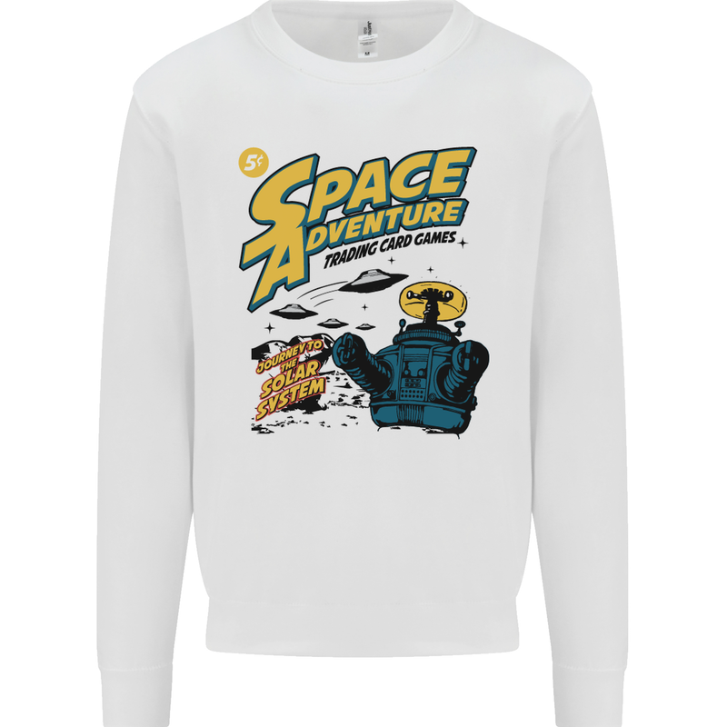 Space Adventure Astronaut Kids Sweatshirt Jumper White