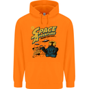 Space Adventure Astronaut Mens 80% Cotton Hoodie Orange