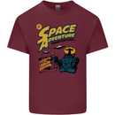 Space Adventure Astronaut Mens Cotton T-Shirt Tee Top Maroon