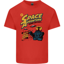 Space Adventure Astronaut Mens Cotton T-Shirt Tee Top Red