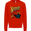 Space Adventure Astronaut Mens Sweatshirt Jumper Bright Red