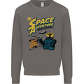 Space Adventure Astronaut Mens Sweatshirt Jumper Charcoal