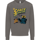 Space Adventure Astronaut Mens Sweatshirt Jumper Charcoal