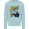 Space Adventure Astronaut Mens Sweatshirt Jumper Light Blue