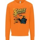 Space Adventure Astronaut Mens Sweatshirt Jumper Orange