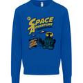 Space Adventure Astronaut Mens Sweatshirt Jumper Royal Blue