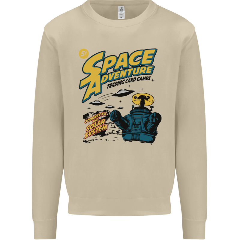 Space Adventure Astronaut Mens Sweatshirt Jumper Sand