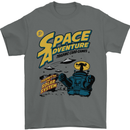 Space Adventure Astronaut Mens T-Shirt Cotton Gildan Charcoal