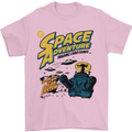 Space Adventure Astronaut Mens T-Shirt Cotton Gildan Light Pink