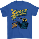 Space Adventure Astronaut Mens T-Shirt Cotton Gildan Royal Blue