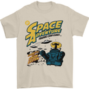 Space Adventure Astronaut Mens T-Shirt Cotton Gildan Sand