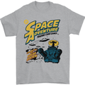 Space Adventure Astronaut Mens T-Shirt Cotton Gildan Sports Grey