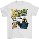 Space Adventure Astronaut Mens T-Shirt Cotton Gildan White