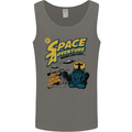 Space Adventure Astronaut Mens Vest Tank Top Charcoal