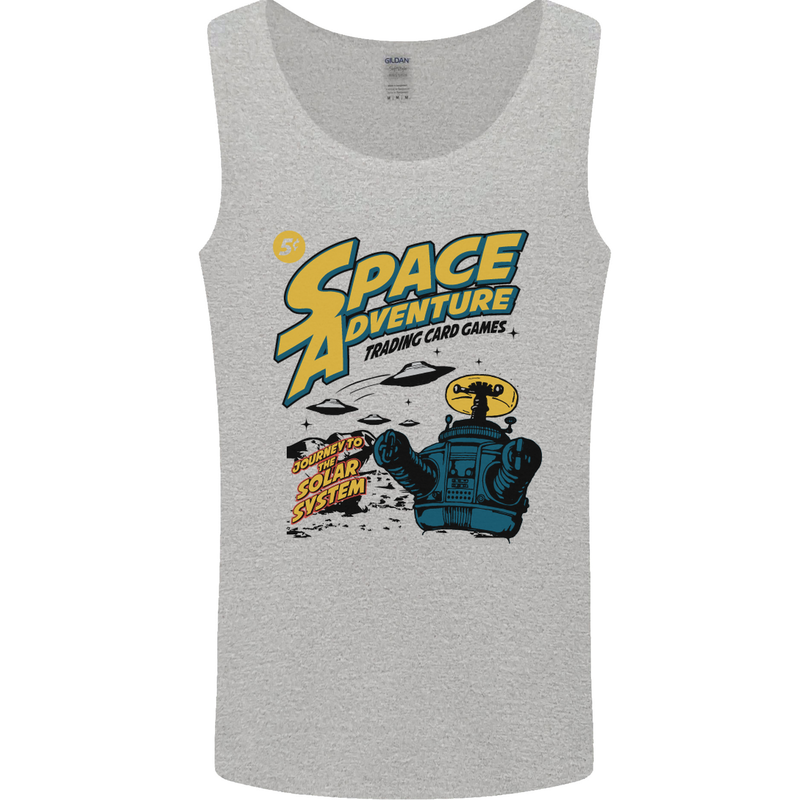 Space Adventure Astronaut Mens Vest Tank Top Sports Grey