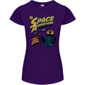 Space Adventure Astronaut Womens Petite Cut T-Shirt Purple