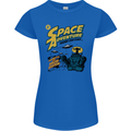 Space Adventure Astronaut Womens Petite Cut T-Shirt Royal Blue