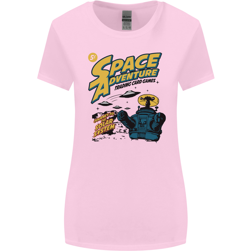 Space Adventure Astronaut Womens Wider Cut T-Shirt Light Pink