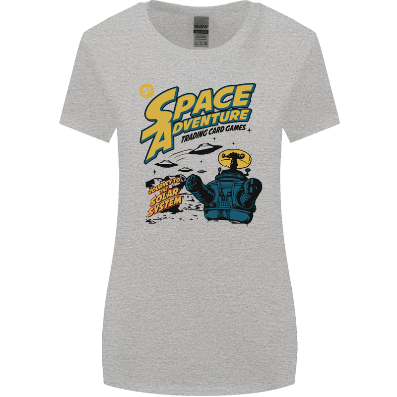 Space Adventure Astronaut Womens Wider Cut T-Shirt Sports Grey